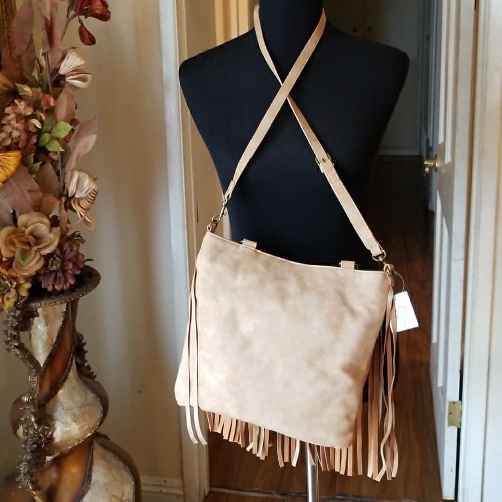 Brown Fringe Beauty Purse - Thumbnail 5