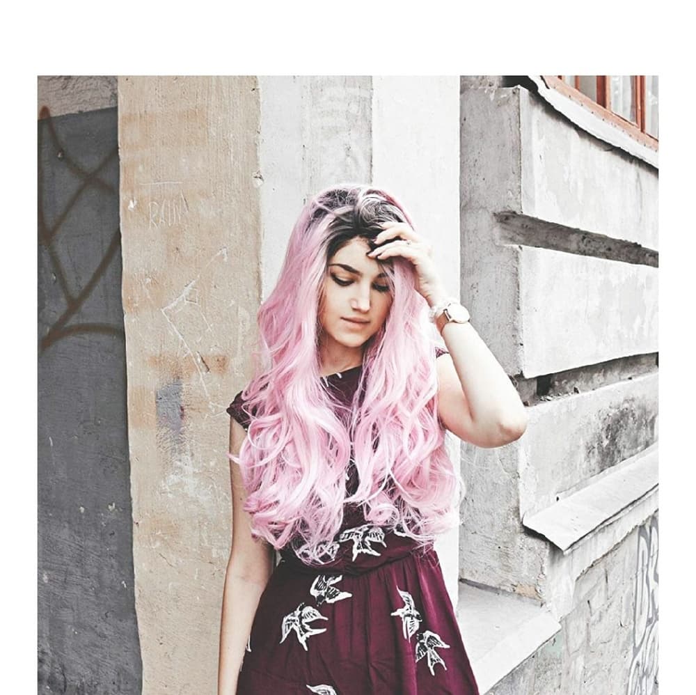 Ombre Pink Beauty Lace Front Wig - Thumbnail 2