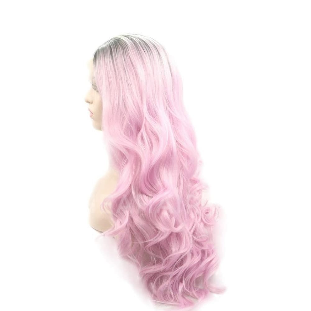 Ombre Pink Beauty Lace Front Wig - Thumbnail 4