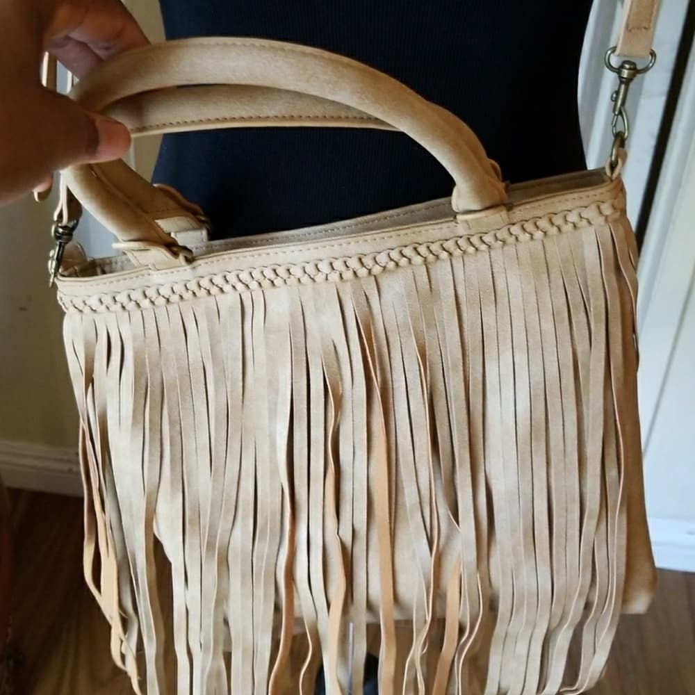 Brown Fringe Beauty Purse - Thumbnail 2
