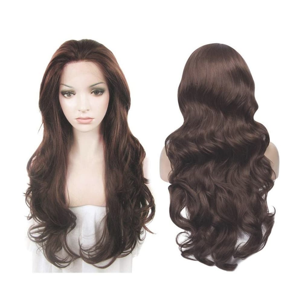 Brown Wavy Beauty Lace Front Wig - Thumbnail 3
