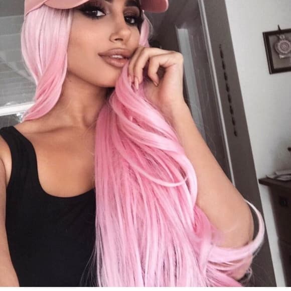 Pink Beauty Lace Front Wig - Thumbnail 3