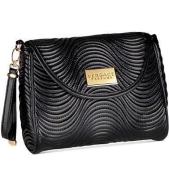 VERSACE Parfums Black Wristlet Bag Clutch Bag Ver - Thumbnail 8