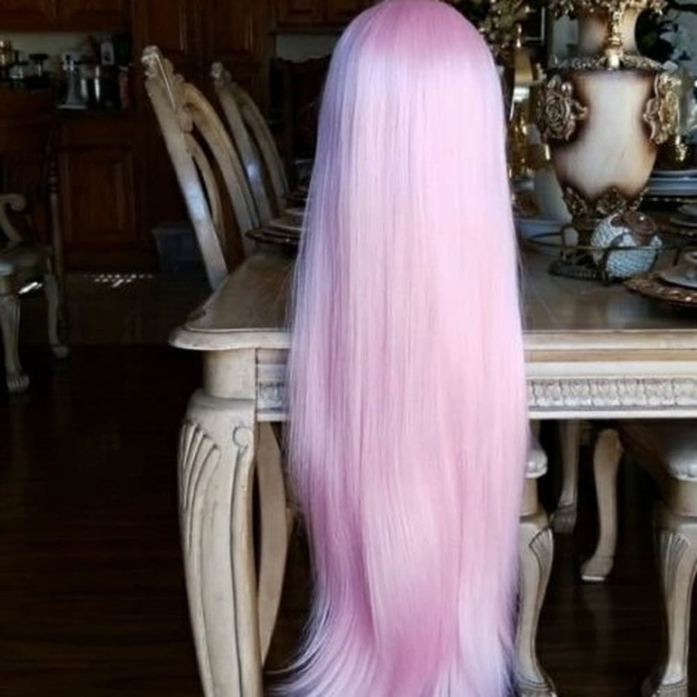 Pink Lace Front Wig - Thumbnail 2