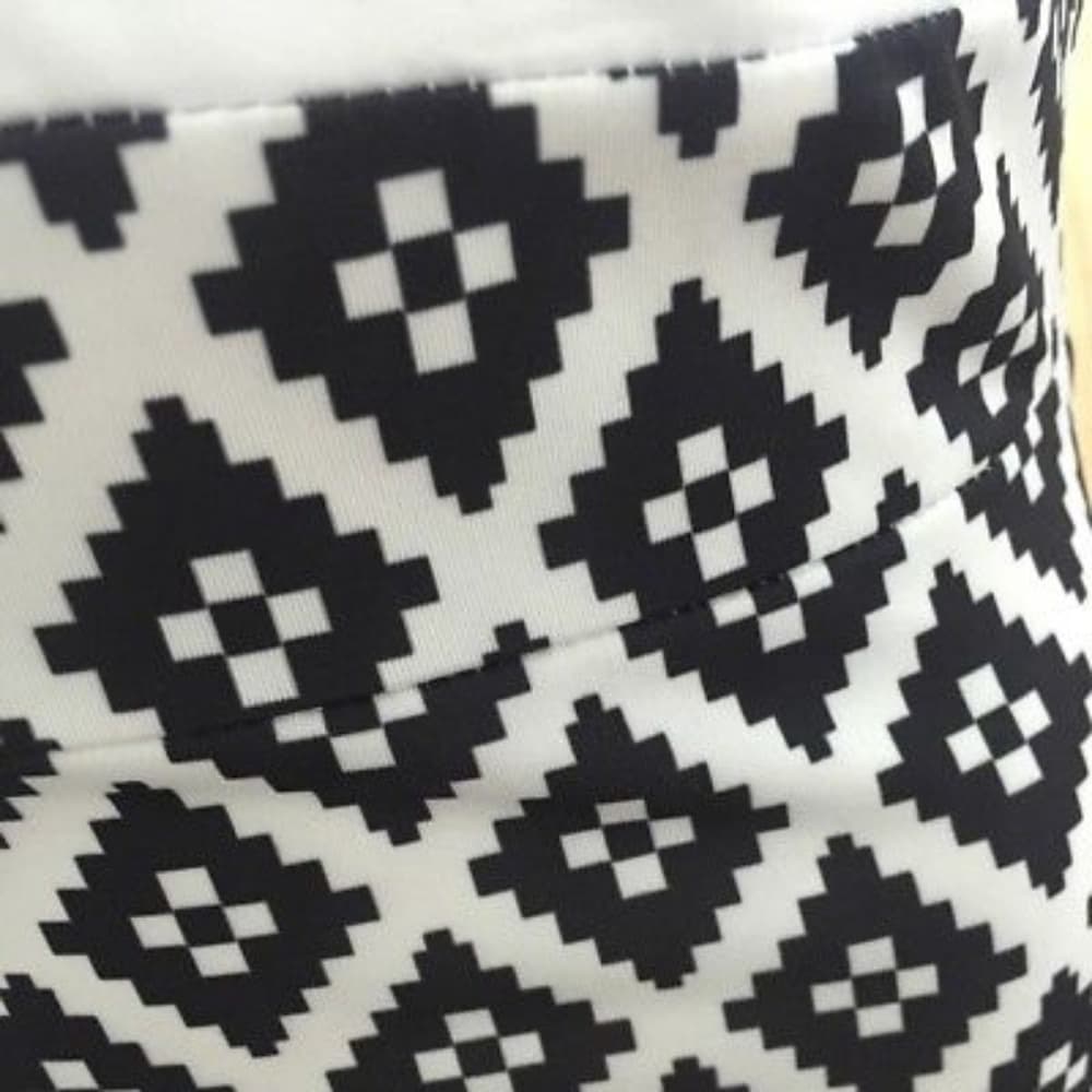 Black and White Beauty Pencil Dress - Thumbnail 4