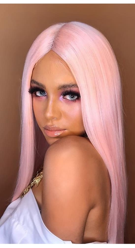 Pink Lace Front Wig - Thumbnail 6