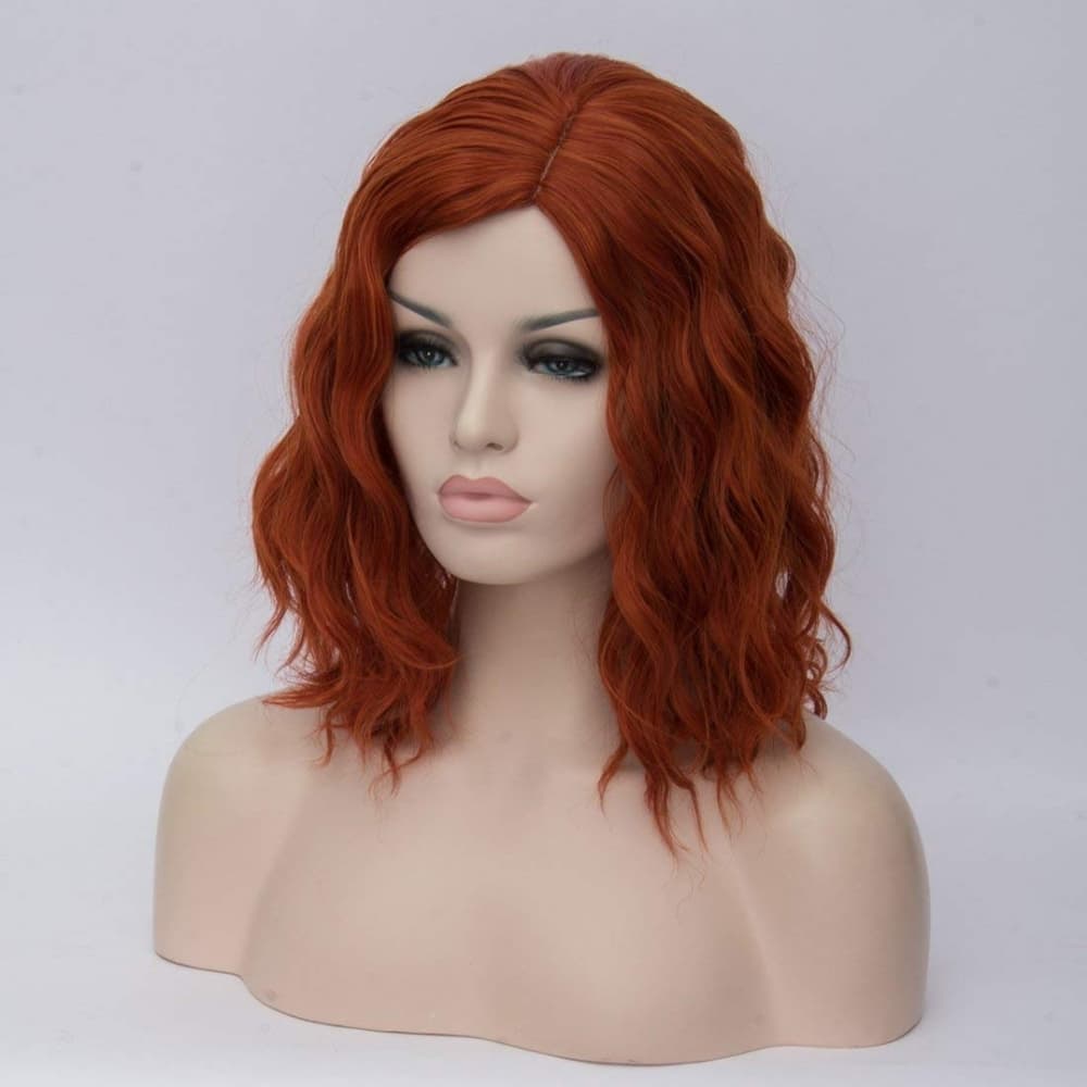 Copper Red Wavy Beauty Bob Full Wig - Thumbnail 3