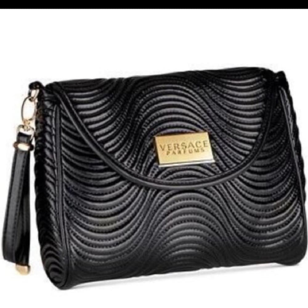 VERSACE Parfums Black Wristlet Bag Clutch Bag Ver - Thumbnail 4