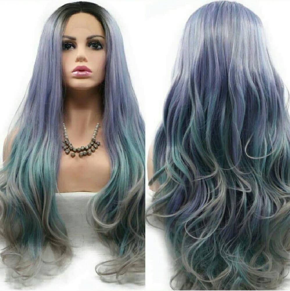 Ombre Rainbow Lace Front Wig - Thumbnail 5