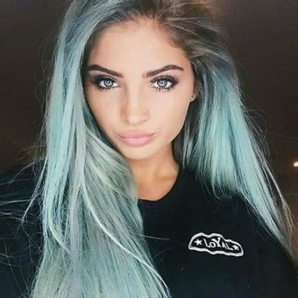 Ombre Green Lace Front Wig - Thumbnail 2