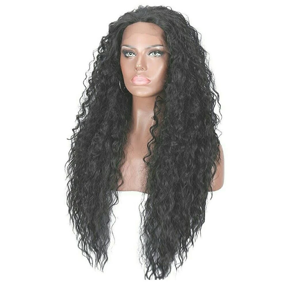 Black Curly Lace Front Wig 22-26 inches - Thumbnail 5