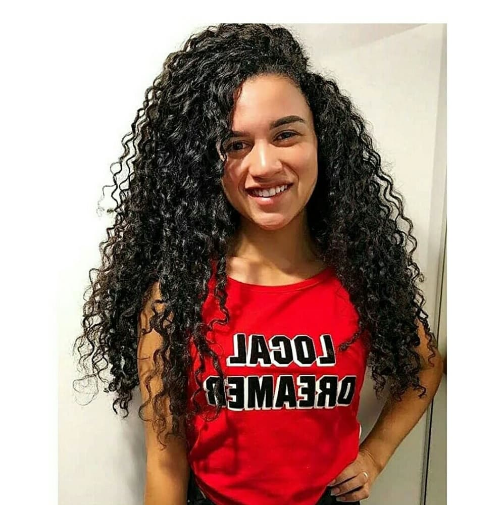 Black Curly Lace Front Wig 22-26 inches - Thumbnail 7