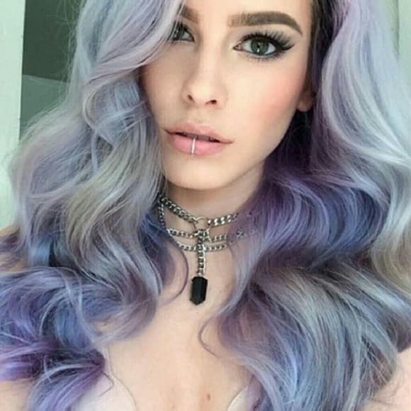 Ombre Rainbow Lace Front Wig - Thumbnail 7