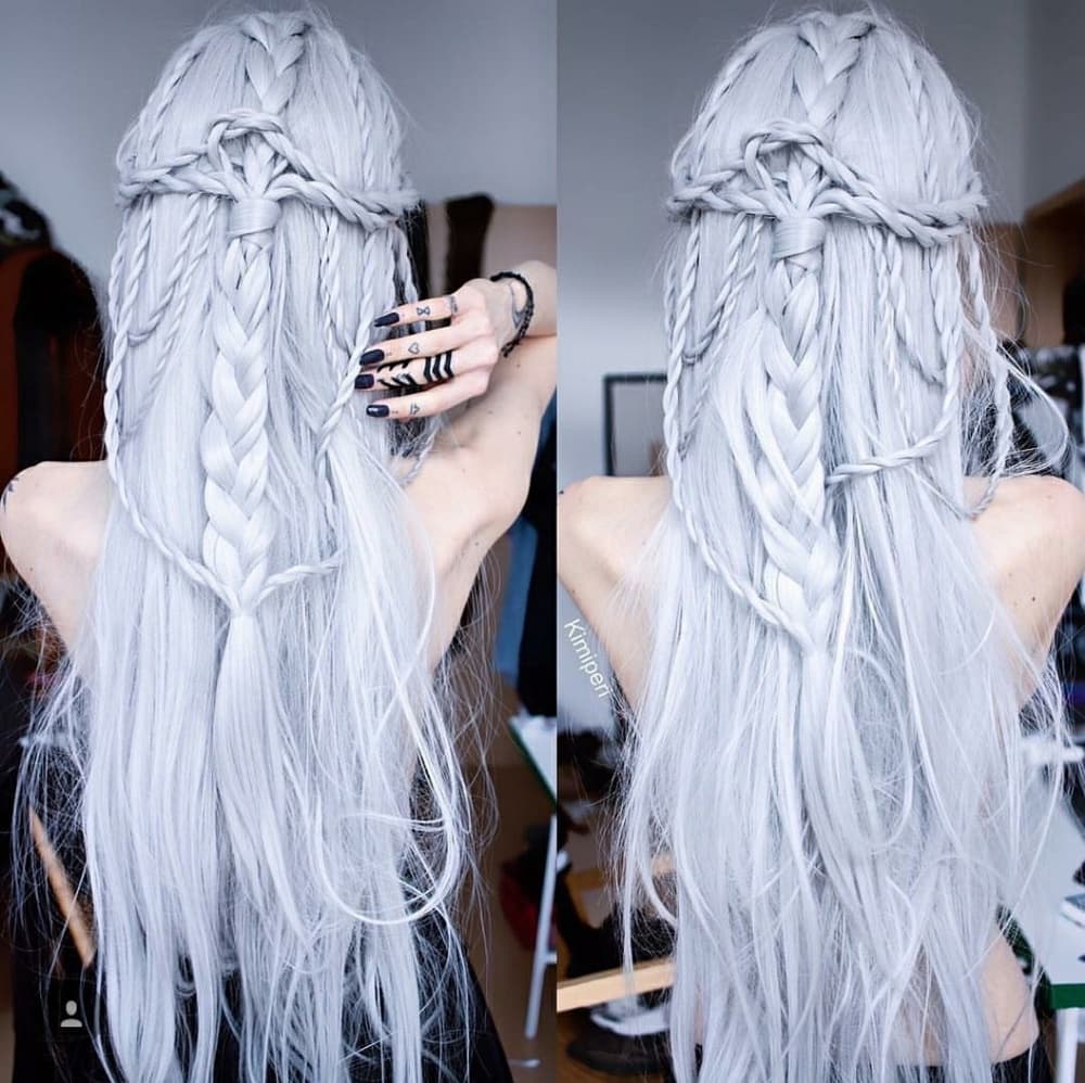 Gray White Beauty Lace Front Wig!! - Thumbnail 2