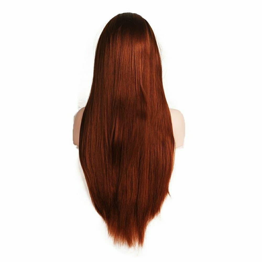 Ombre Red Brown Lace Front Wig - Thumbnail 3