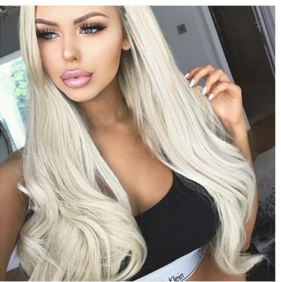 Pale Blonde Beauty Lace Front Wig - Thumbnail 9