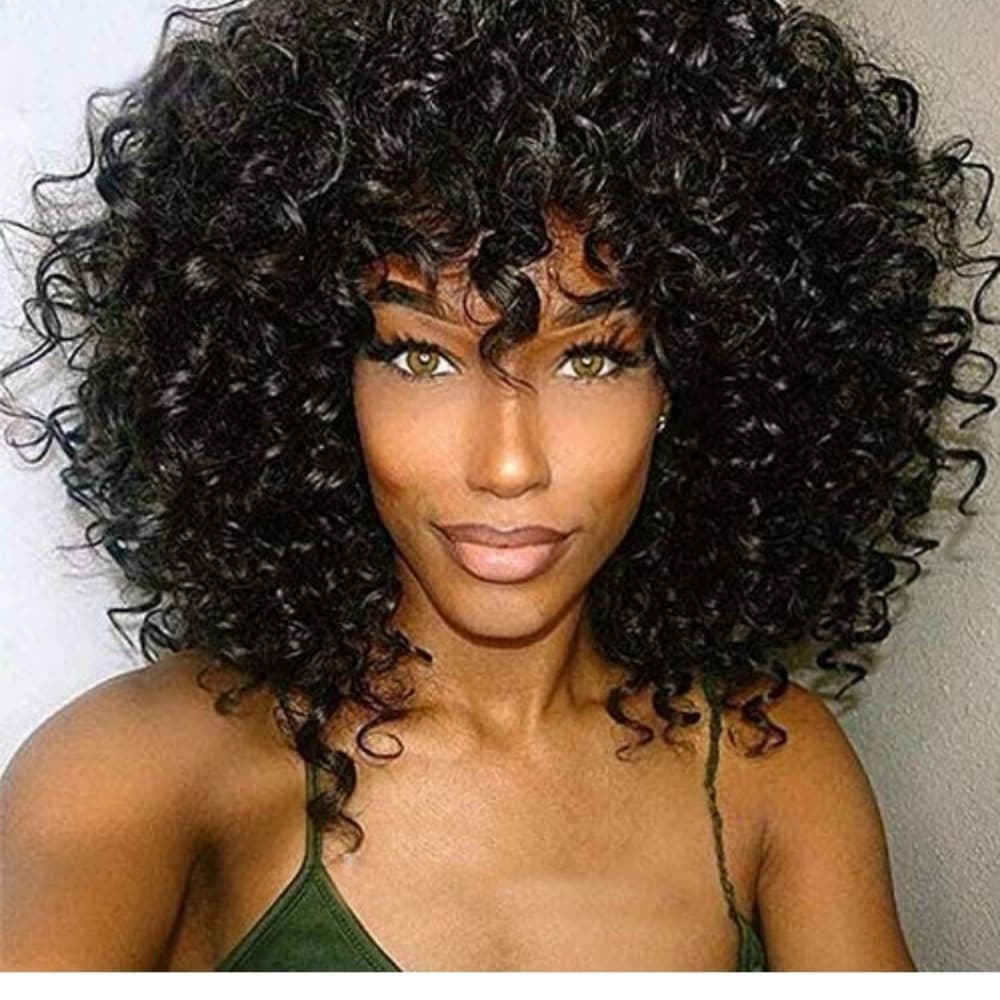 Black Curly Beauty Full Wig - Thumbnail 4