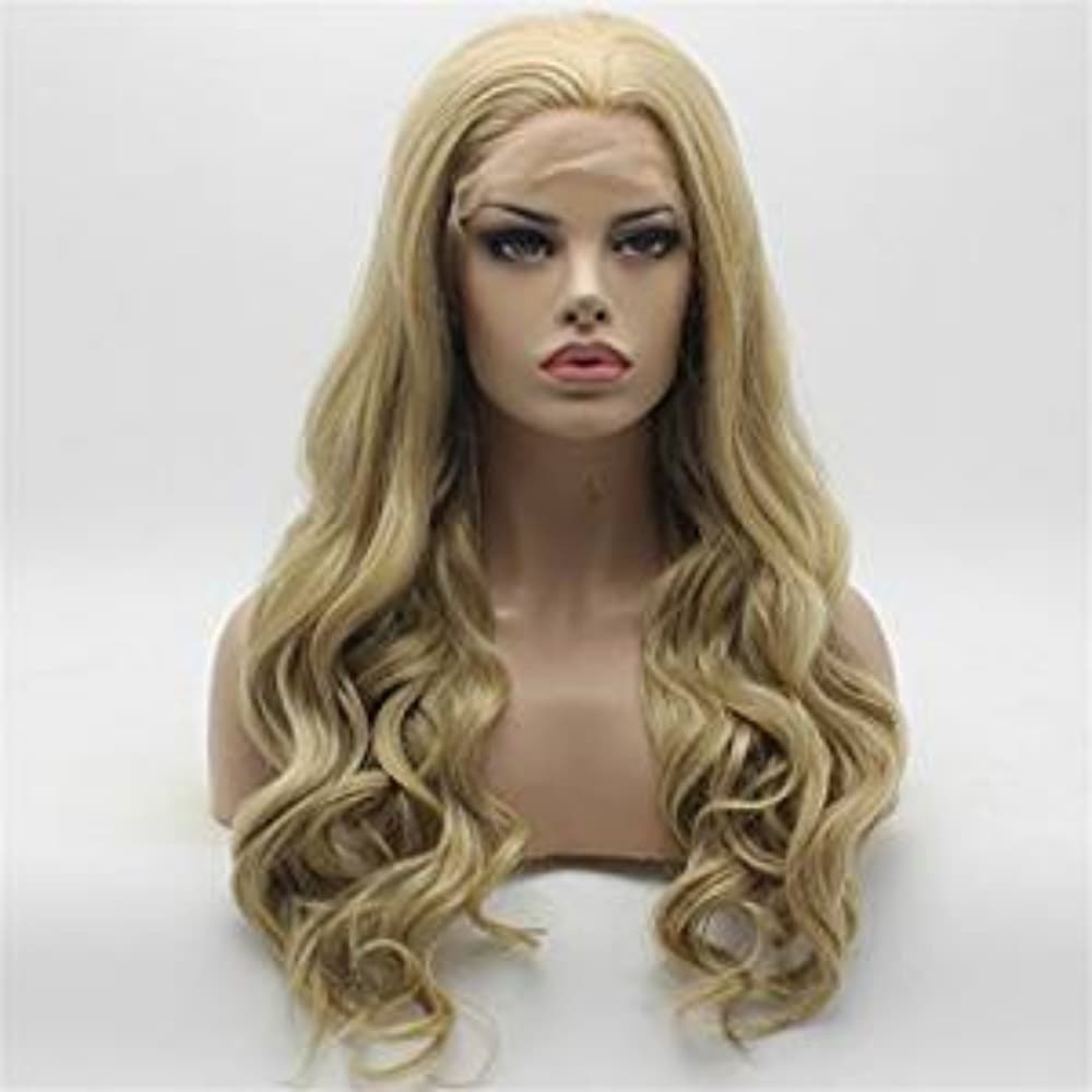Ash Blonde Light Blonde Mix Lace Front Wig 22 inch - Thumbnail 4