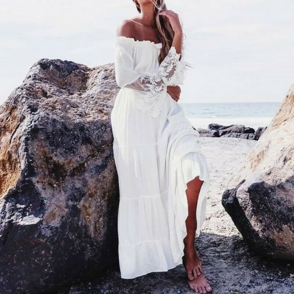 White Goddess Beauty Dress - Thumbnail 7