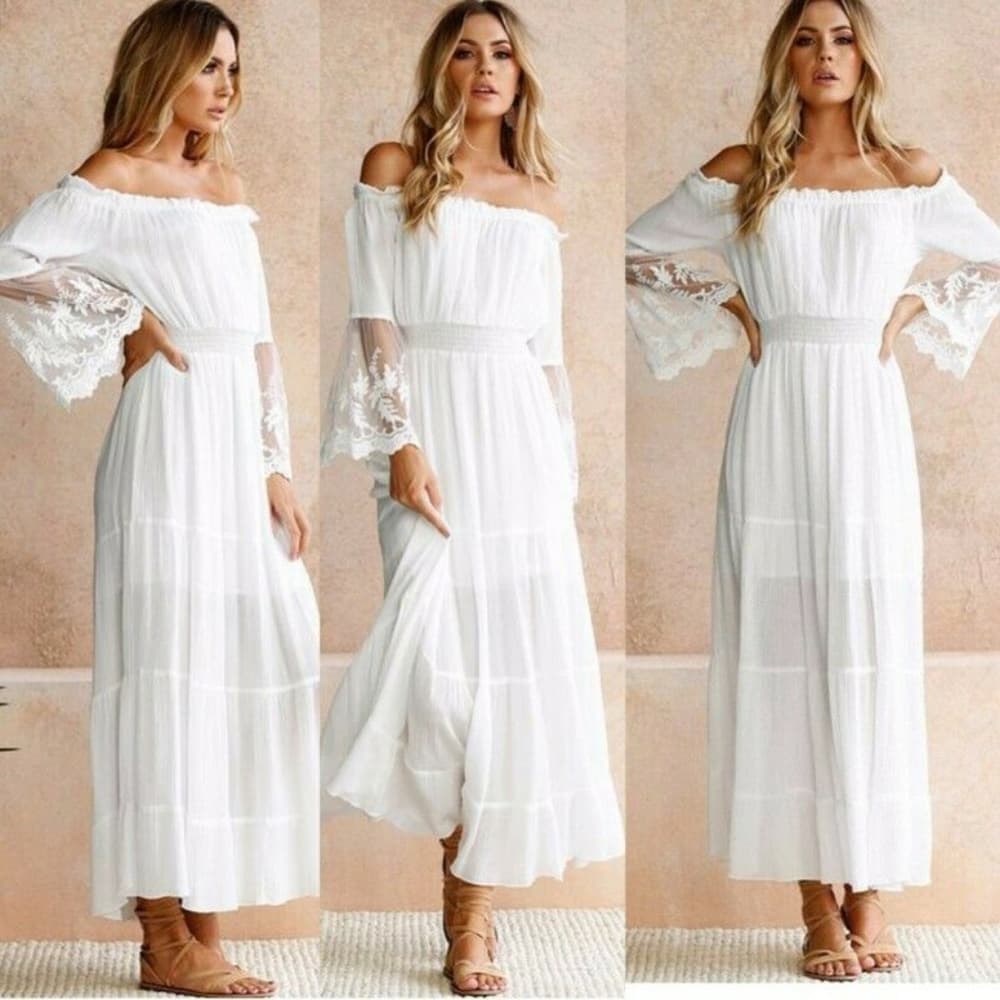 White Goddess Beauty Dress - Thumbnail 4