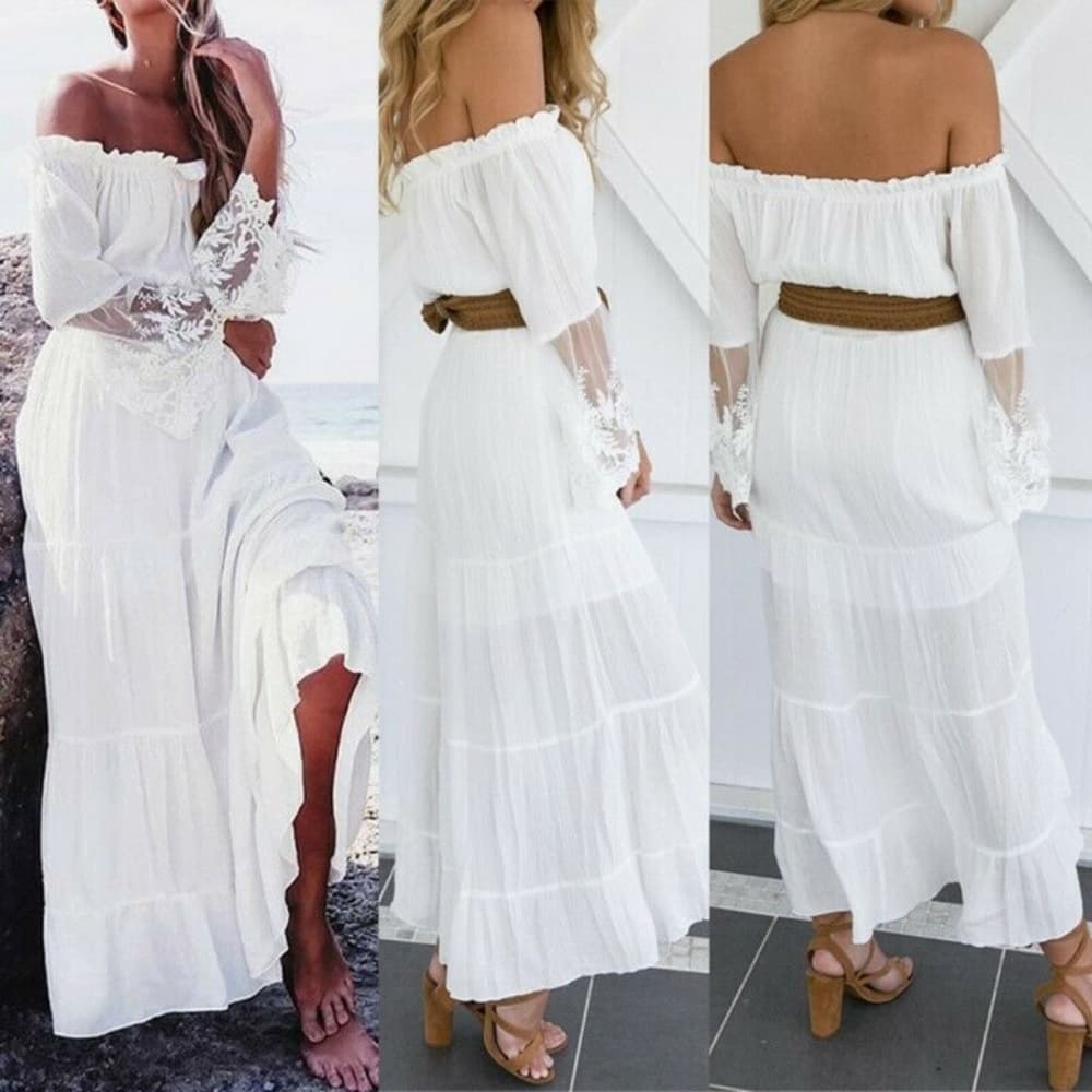 White Goddess Beauty Dress - Thumbnail 3