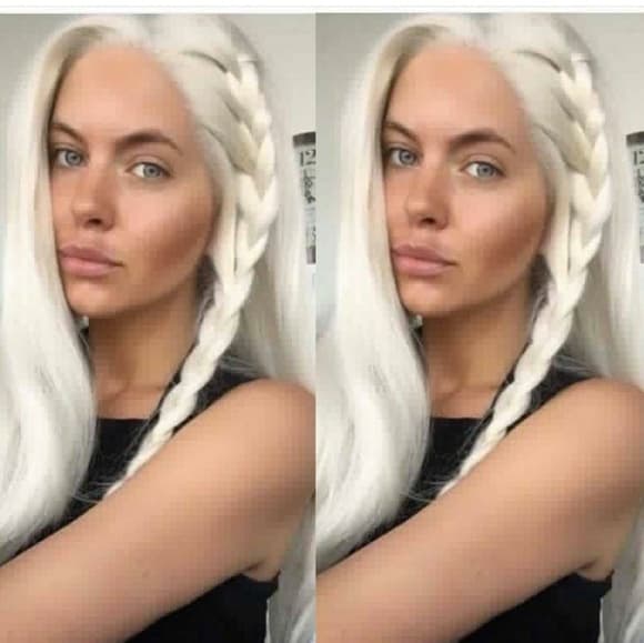Pale Blonde Lace Front Wig - Thumbnail 9