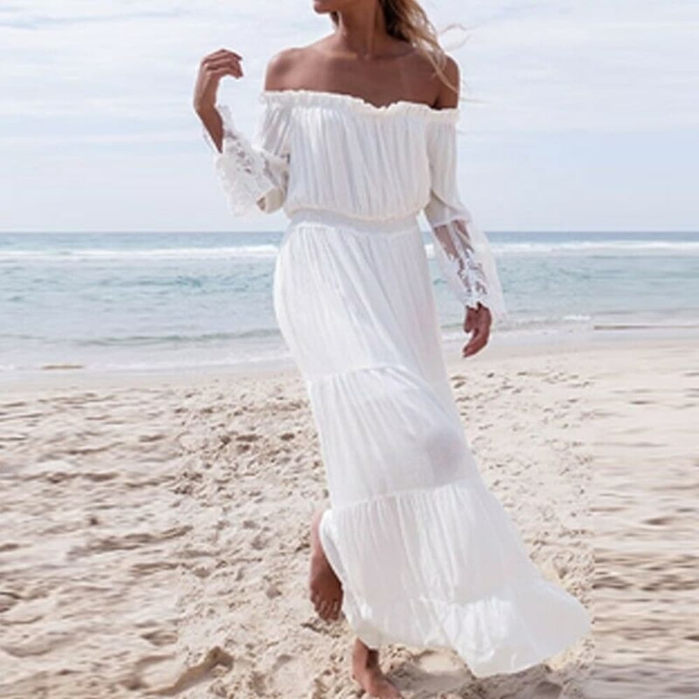 White Goddess Beauty Dress - Thumbnail 6