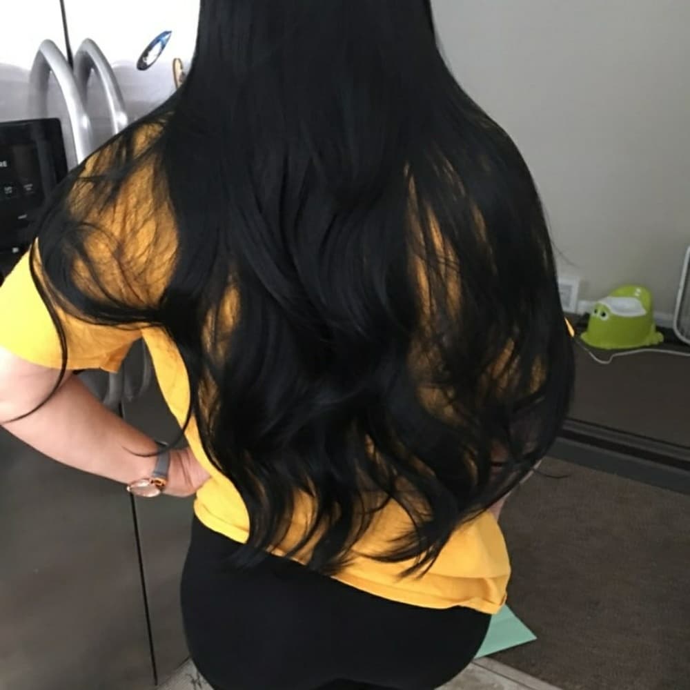 Black Layered Beauty LaceFront Wig - Thumbnail 5