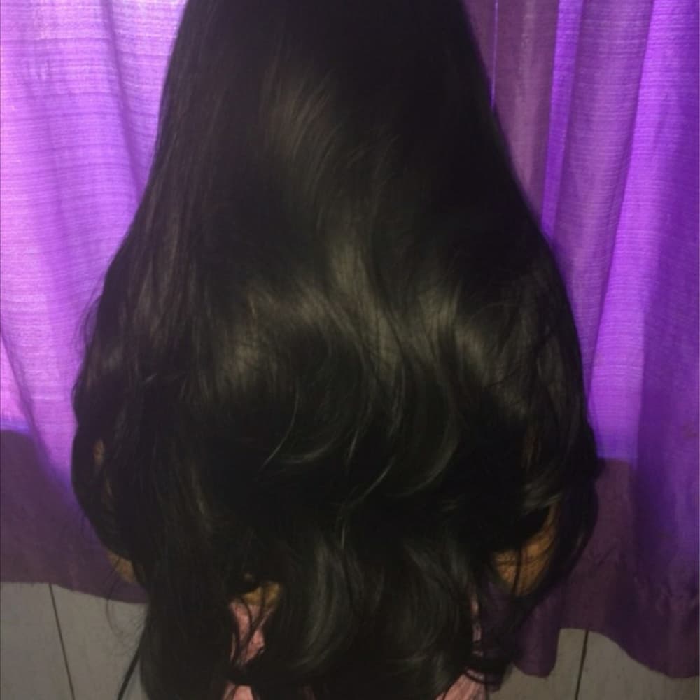 Black Layered Beauty LaceFront Wig - Thumbnail 6
