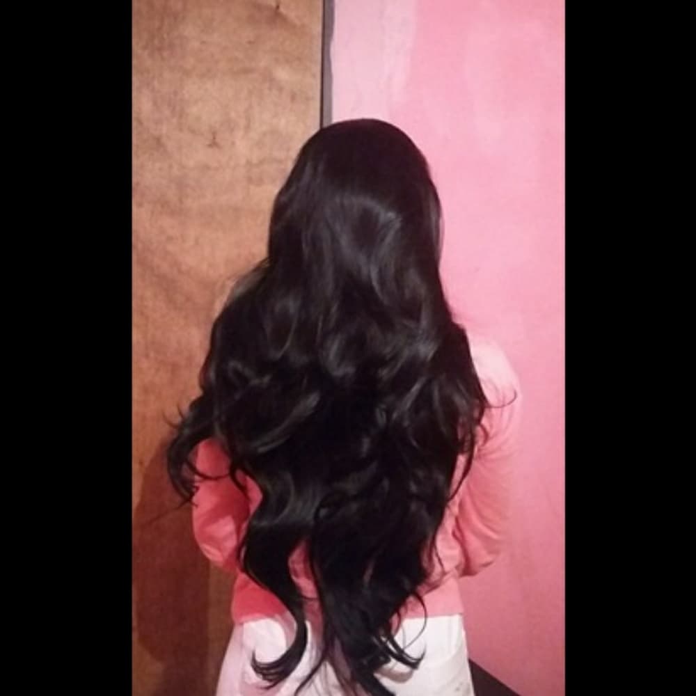 Black Layered Beauty LaceFront Wig - Thumbnail 4