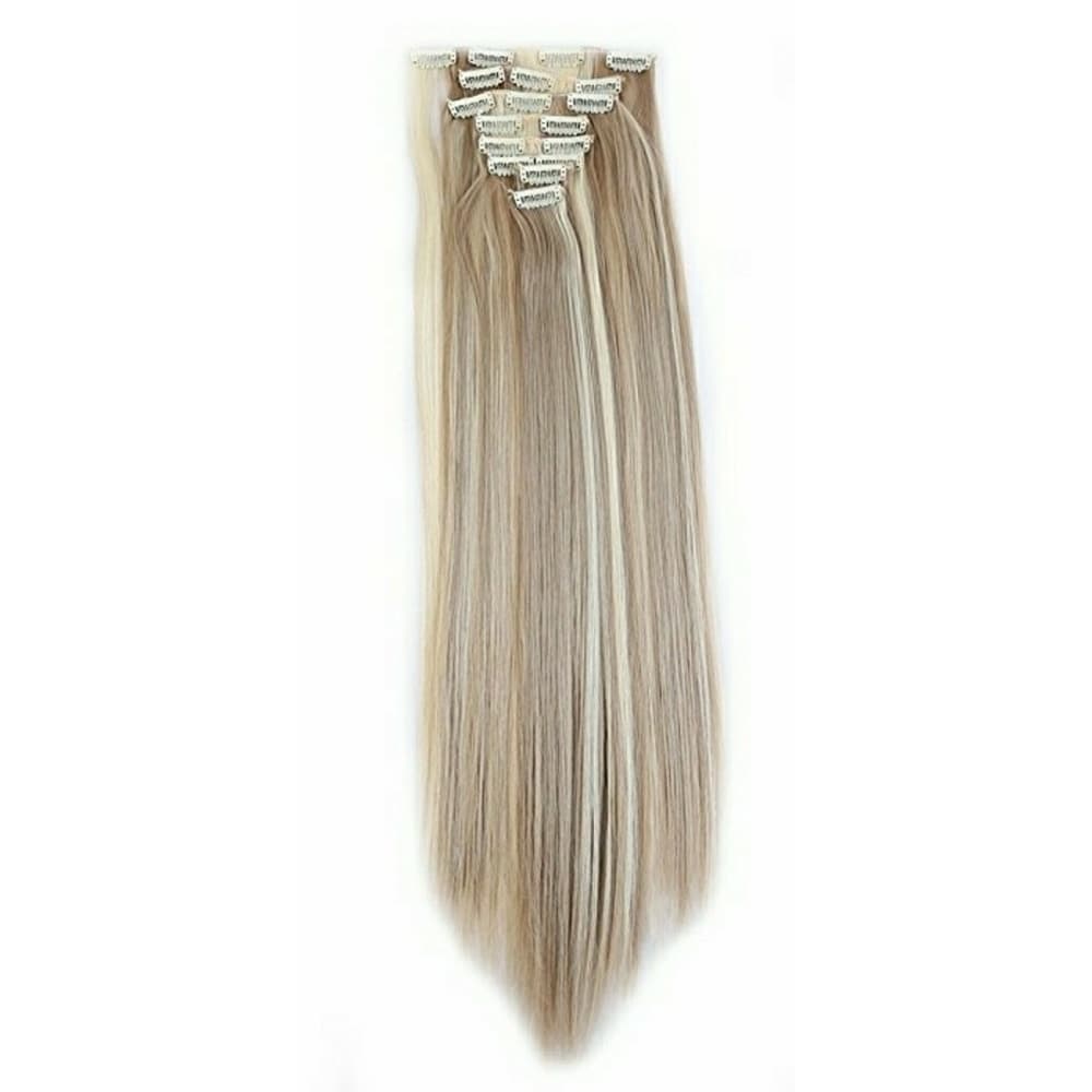 Sandy Blonde &Bleach Blonde Full Head Clip in Exte - Thumbnail 5