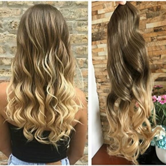 Medium AshBlonde to Blonde One Piece Clip in Exten - Thumbnail 2