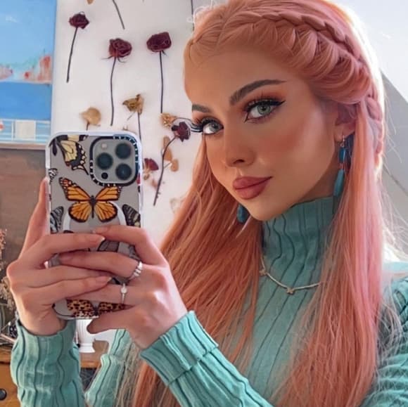 Pink Beauty Lace Front Wig - Thumbnail 2