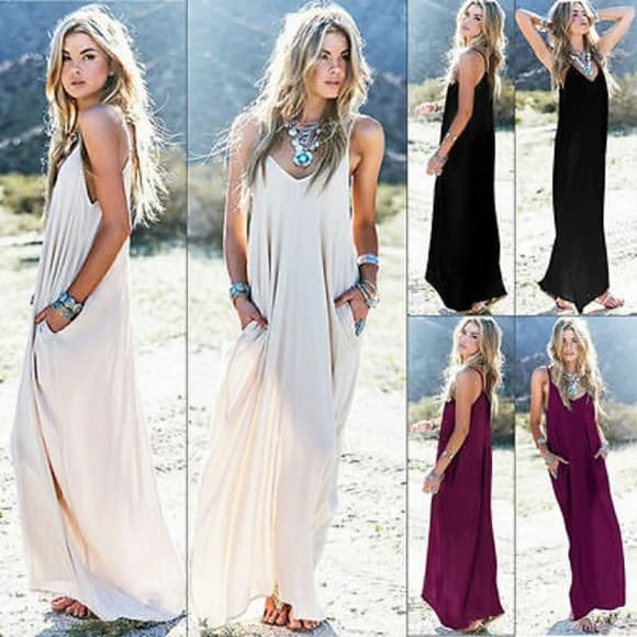 Boho Beauty Long Maxi Dress - Thumbnail 4