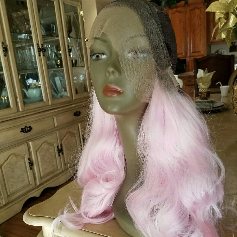 Ombre Pink Lace Front Wig 22-24 inches - Thumbnail 7