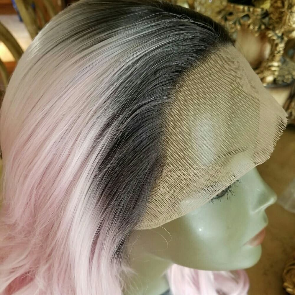 Ombre Pink Lace Front Wig 22-24 inches - Thumbnail 5