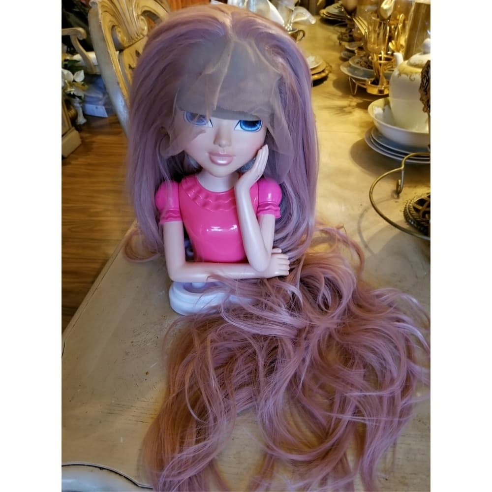 Pink Wavy Beauty Lace Front Wig 22-26 inches - Thumbnail 3