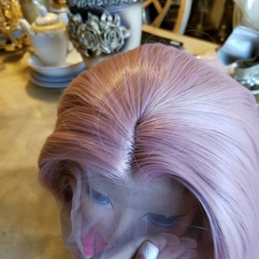 Pink Wavy Beauty Lace Front Wig 22-26 inches - Thumbnail 6
