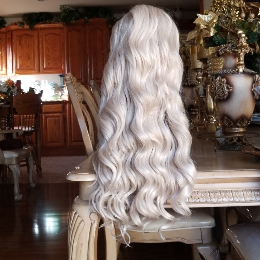 Wavy Pale Blonde Beauty Lace Front Wig - Thumbnail 8