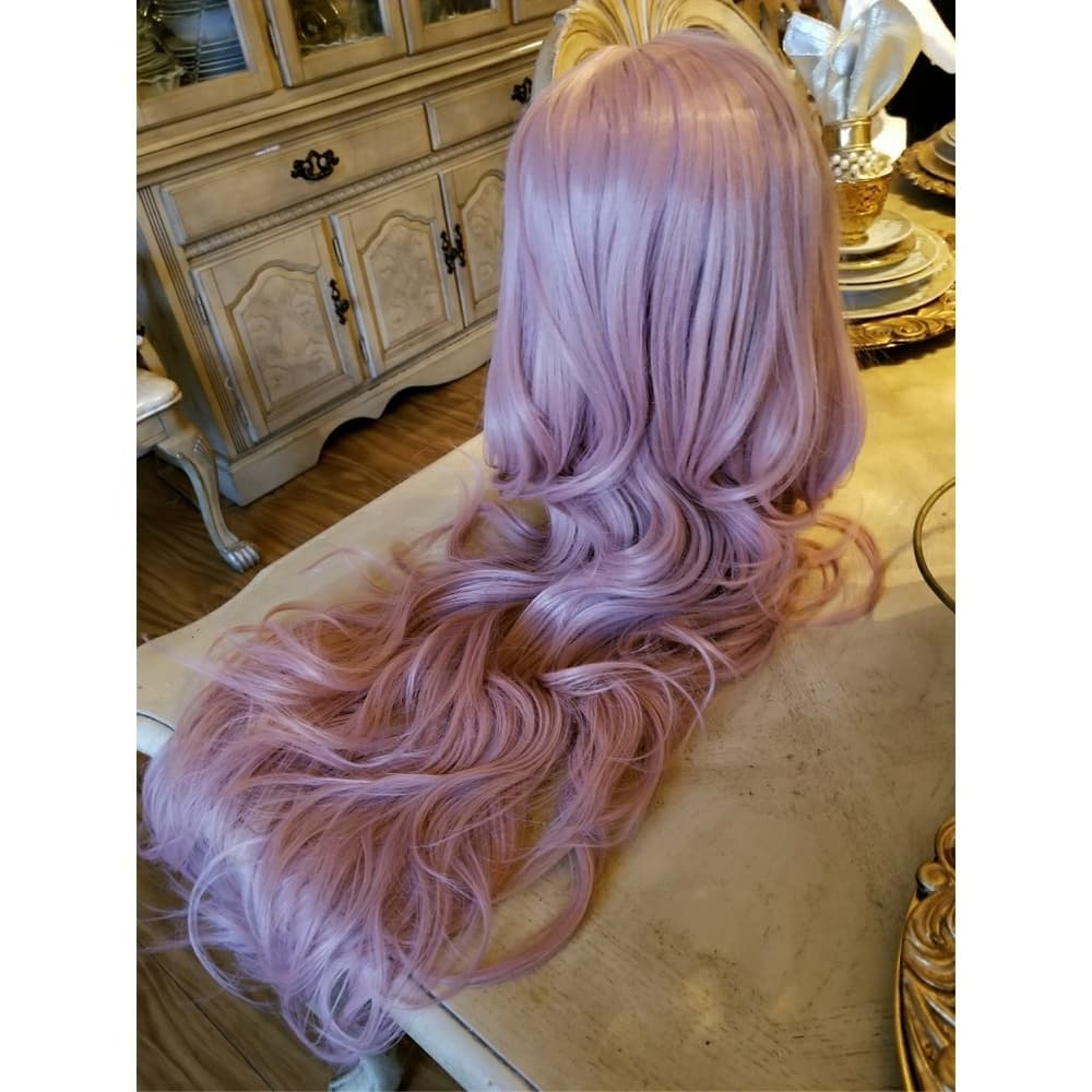 Pink Wavy Beauty Lace Front Wig 22-26 inches - Thumbnail 2