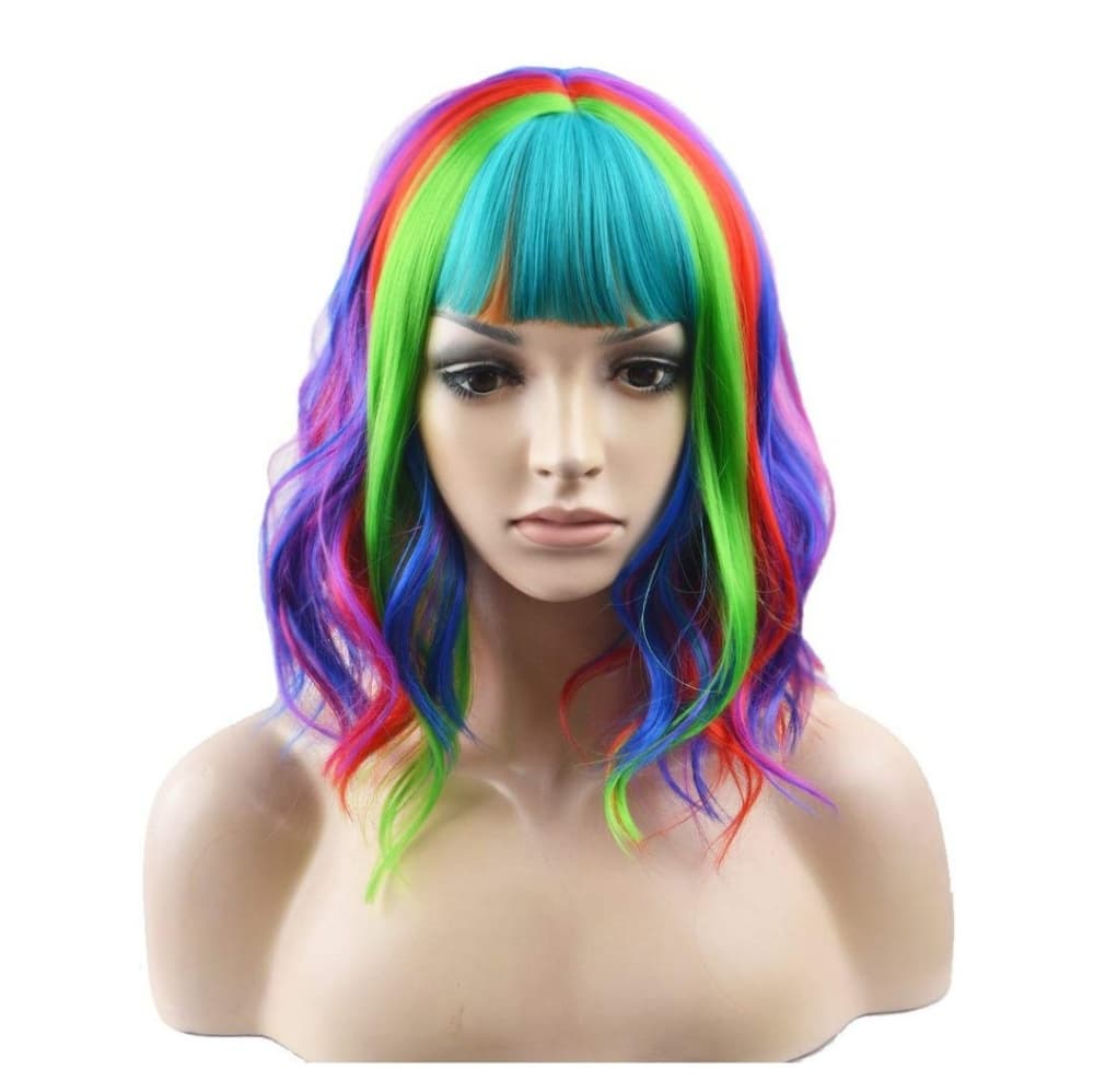 Rainbow Beauty Human Hair Blend Wig - Thumbnail 4