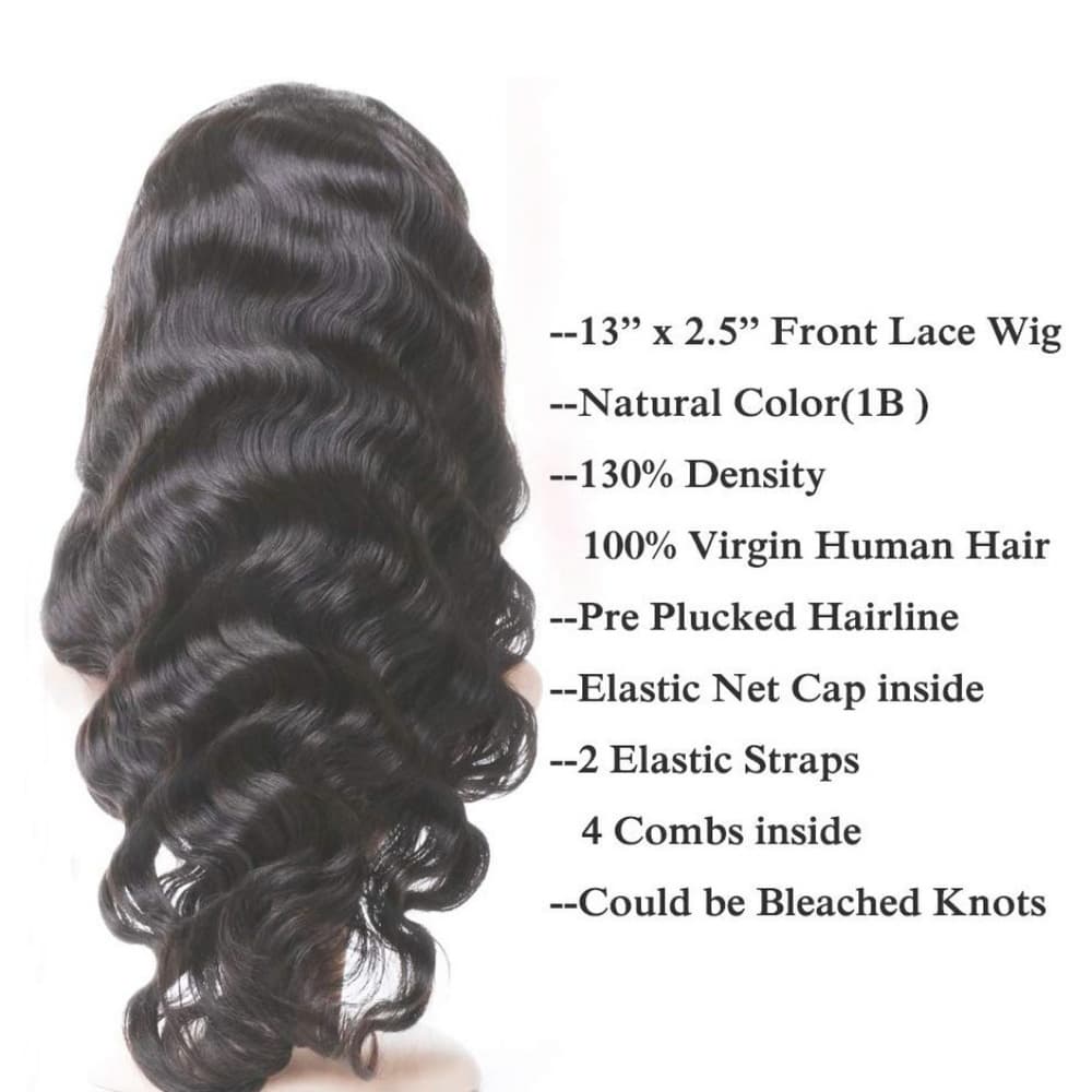Virgin Brazilian Bodywave Lace Front Wig 18 inches - Thumbnail 4