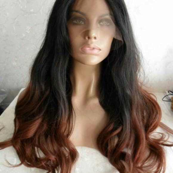 Beautiful Ombre Lacefront Wig #1b/30 - Thumbnail 4
