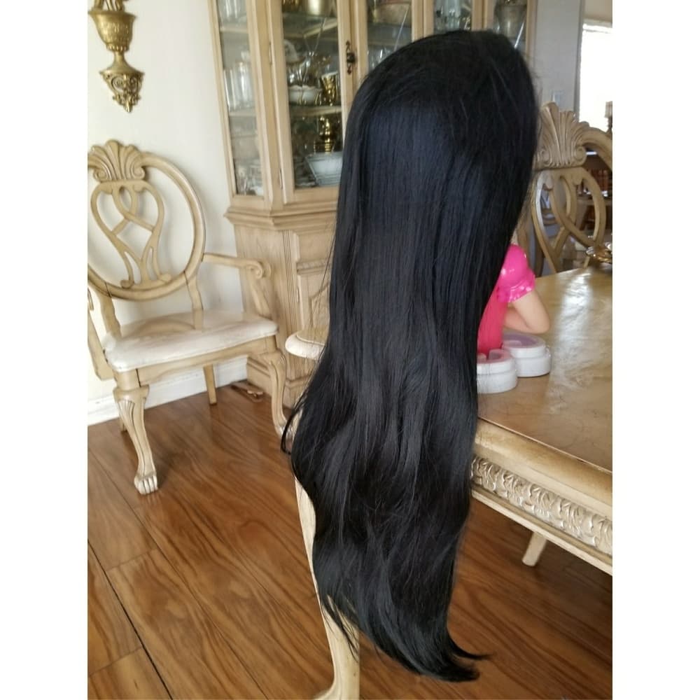 Black Layered Bodywave Lace Front Wig - Thumbnail 4