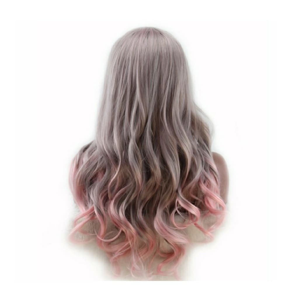 Ombrr Gray Pink Beauty Wig - Thumbnail 2