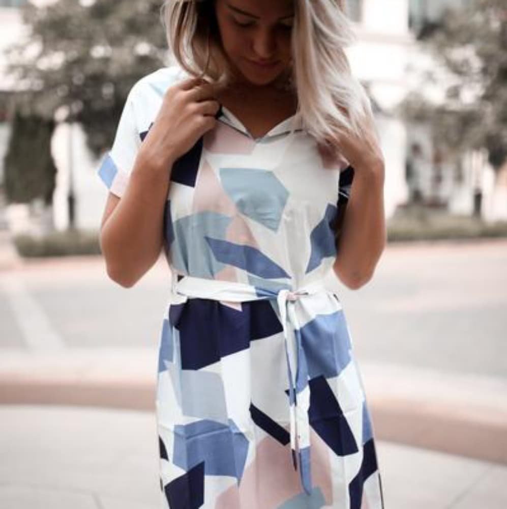 Beautiful Geometric Pencil Dress - Thumbnail 6