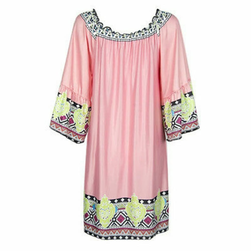 Boho Beauty Off Shoulder Dress - Thumbnail 2