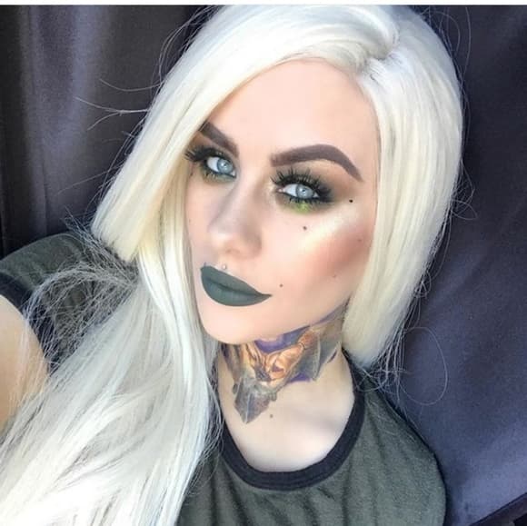 White Blonde Lace Front Wig - Thumbnail 2
