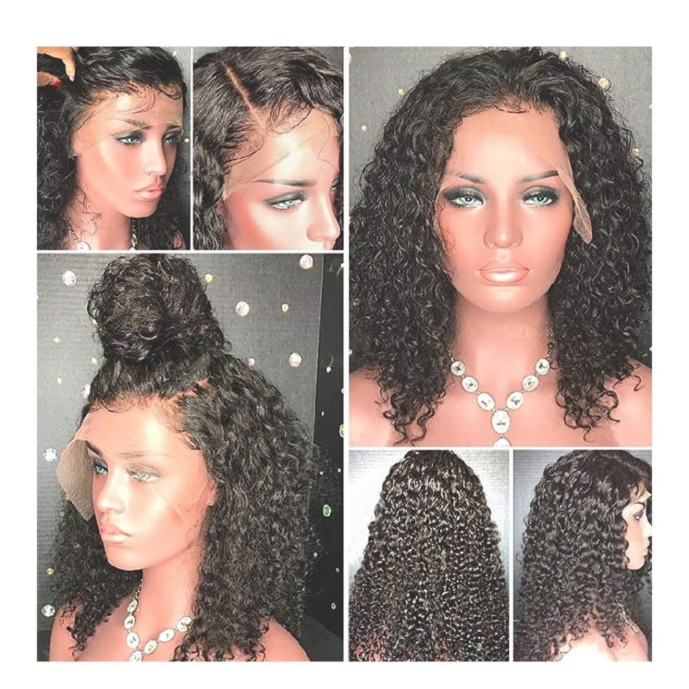Curly Human Hair Lace Front Wig 12-14 inches
