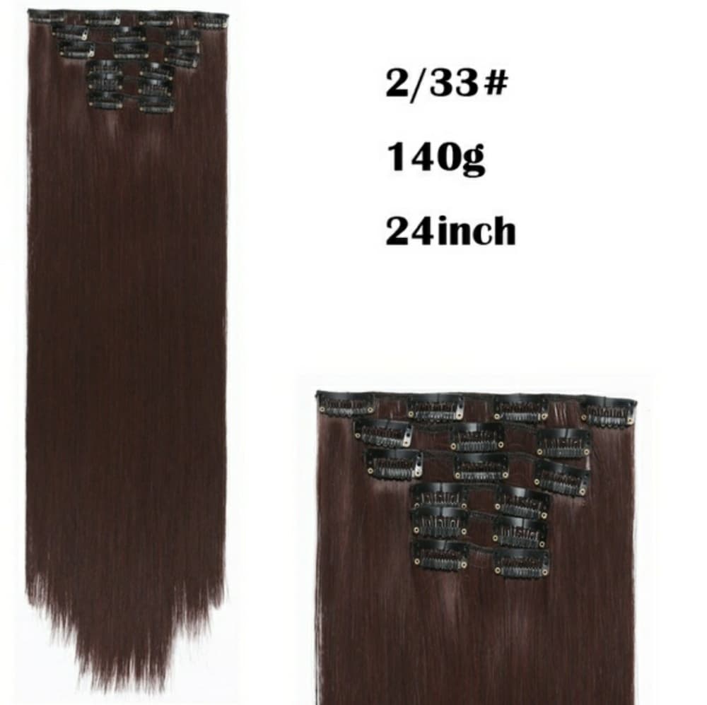 Brown Red Full Head Clip in Extension - Thumbnail 2